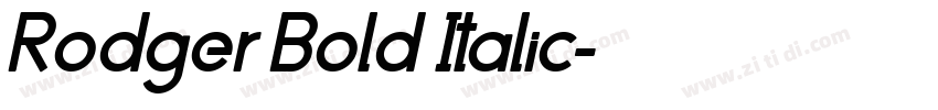Rodger Bold Italic字体转换